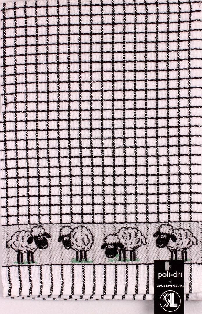 Samuel Lamont Poli Dri Black Sheep  tea towel Code:TT-706JSHEEP image 0